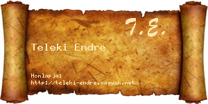 Teleki Endre névjegykártya