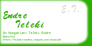 endre teleki business card